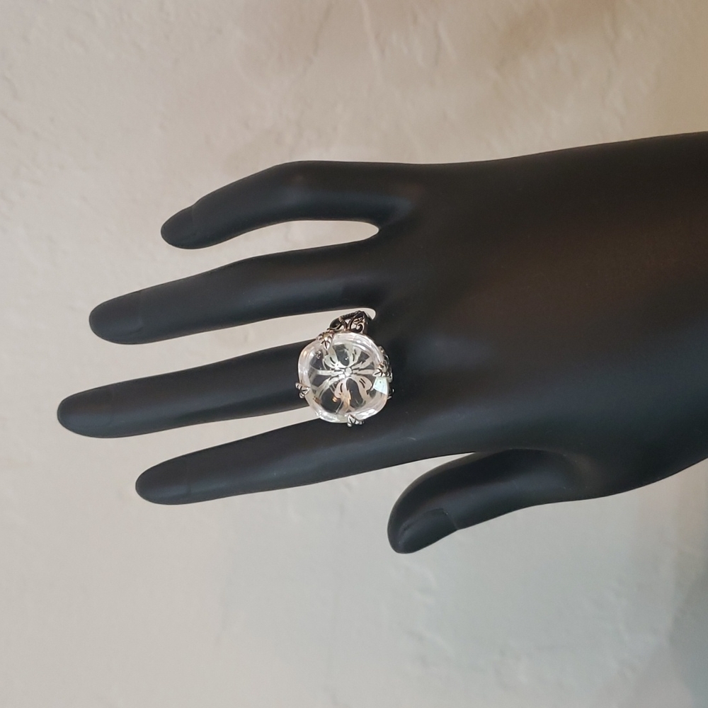 Silpada Filigree  Crystal Sterling Ring